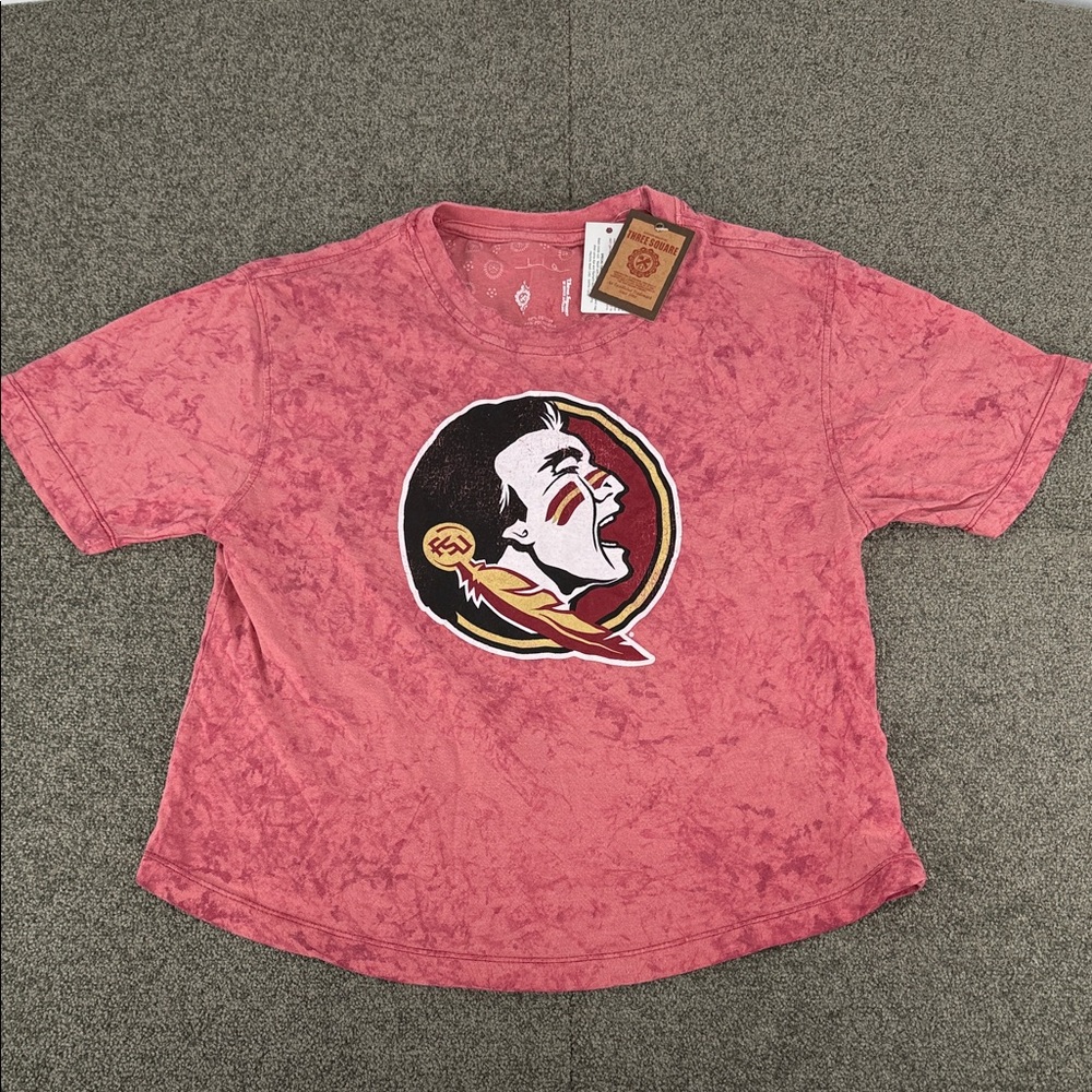 Three Square Shirt Wm Large FSU Florida Seminoles Red Short Graphic T-Shirt Fan